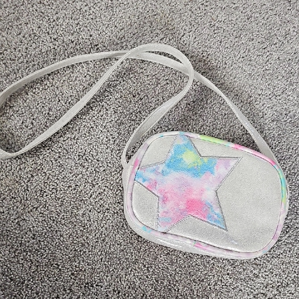 E6🔹️Place Silver Star Kids Bag with Pastel Accents
